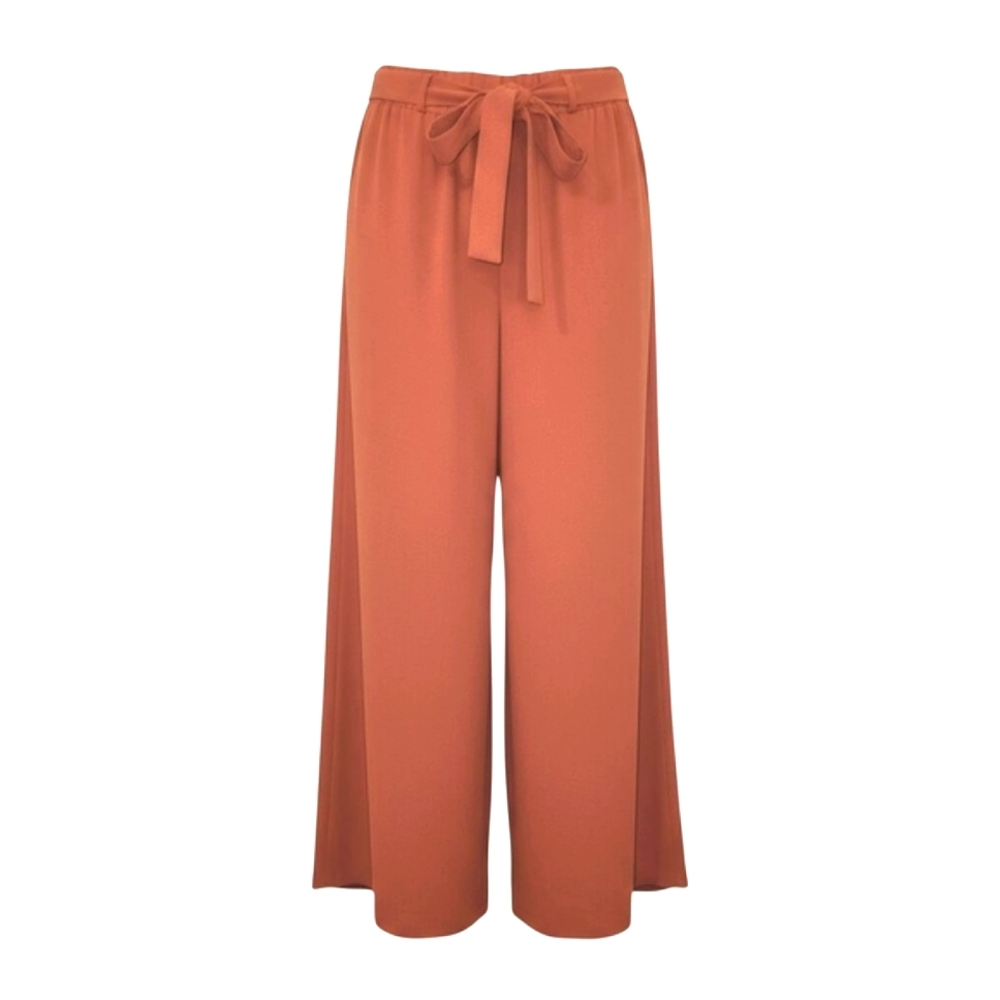 Elegant Coral Women's Wide Leg Pants